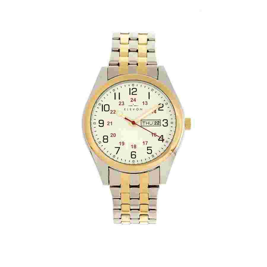 Elevon Gann White Dial Two-tone Men's Watch ELE106-4