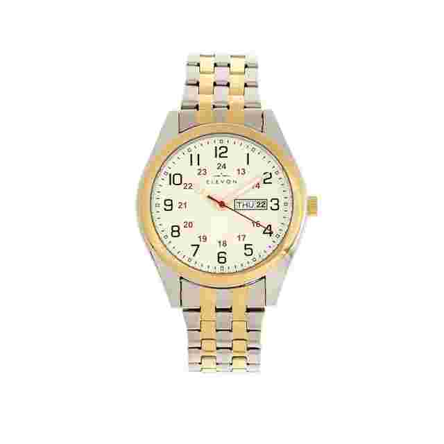 Elevon Gann White Dial Two-tone Men's Watch ELE106-4