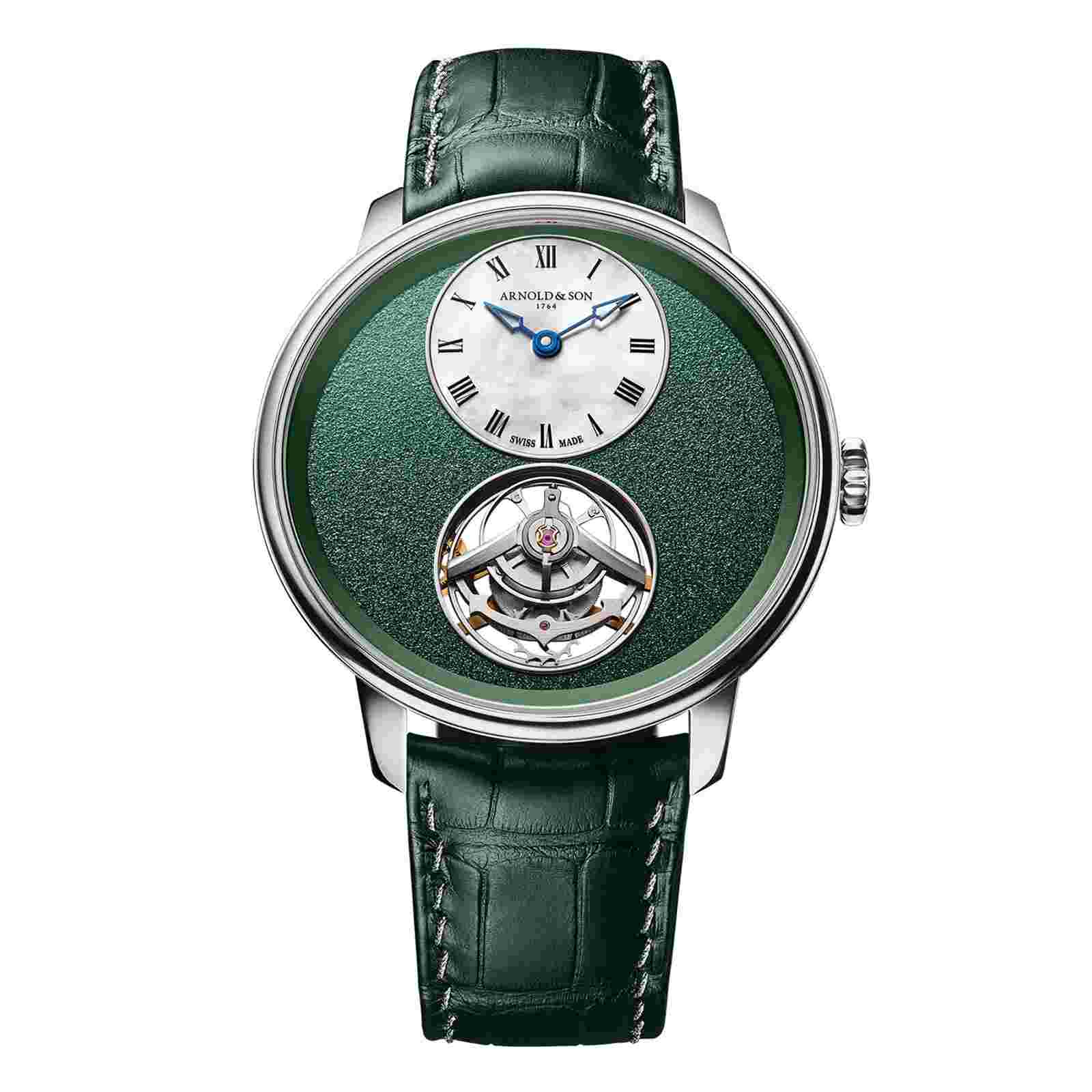 Ultrathin Tourbillon Platinum 41.5mm Limited Edition Mens Watch Green