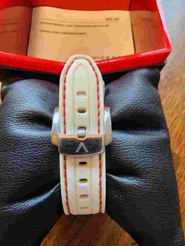 Viceroy Women's Watch 47824-77 White Pink Stitching Rubber Band