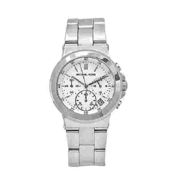 Michael Kors Womens Silver Chronograph Watch MK5221