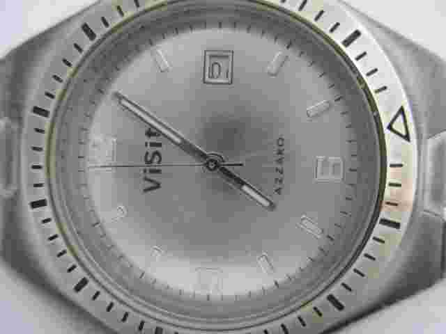 Visit Azzaro Analog Watch Silver Tone Stainless Steel Round Face Date Indicator