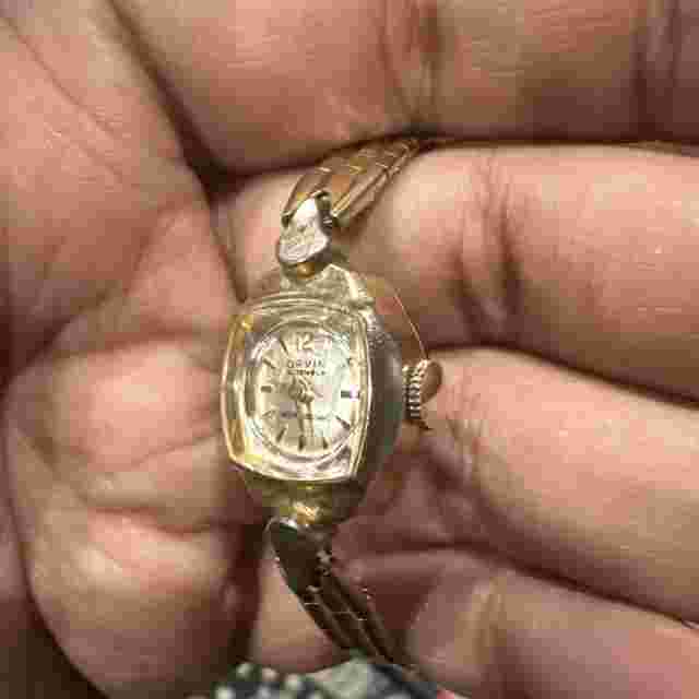 * WORKING* Orvin 21 Jewels Womens Vintage  Watch Mechanical Wind Gold Tone