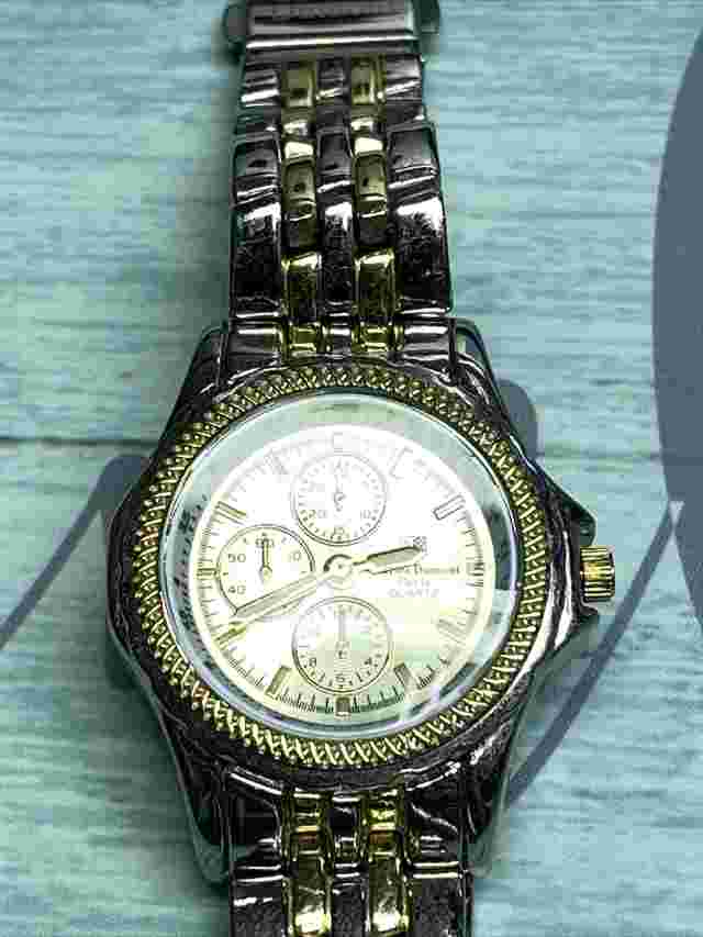 LADIES TWO TONE CHARLES DUMONT PARIS CHRONO WATER RESISTANT WATCH MB-6883L