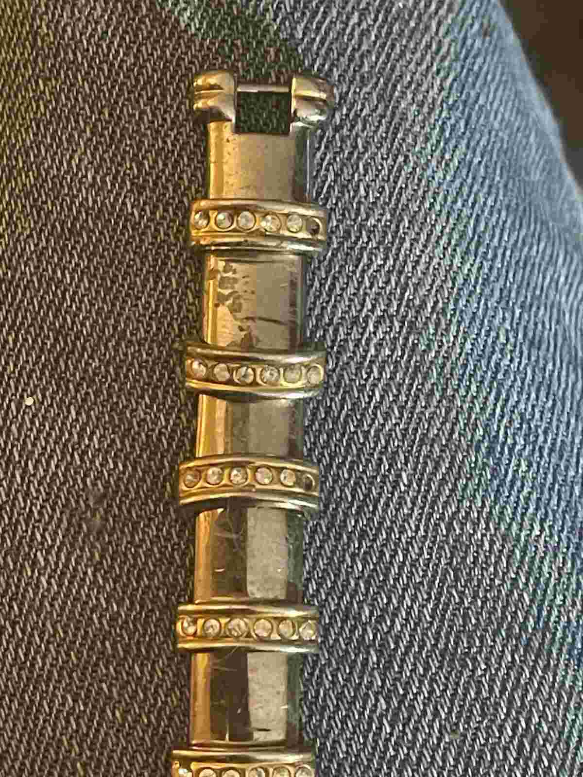 Neiman Marcus Analog Wristwatch Gold & Silver Tone Round Face