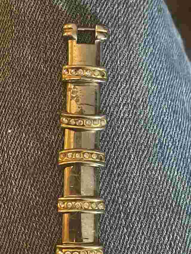Neiman Marcus Analog Wristwatch Gold & Silver Tone Round Face