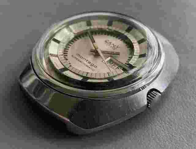 Vintage Camy Geneve Montego Superautomatic Stainless Steel Wristwatch. ETA 2780