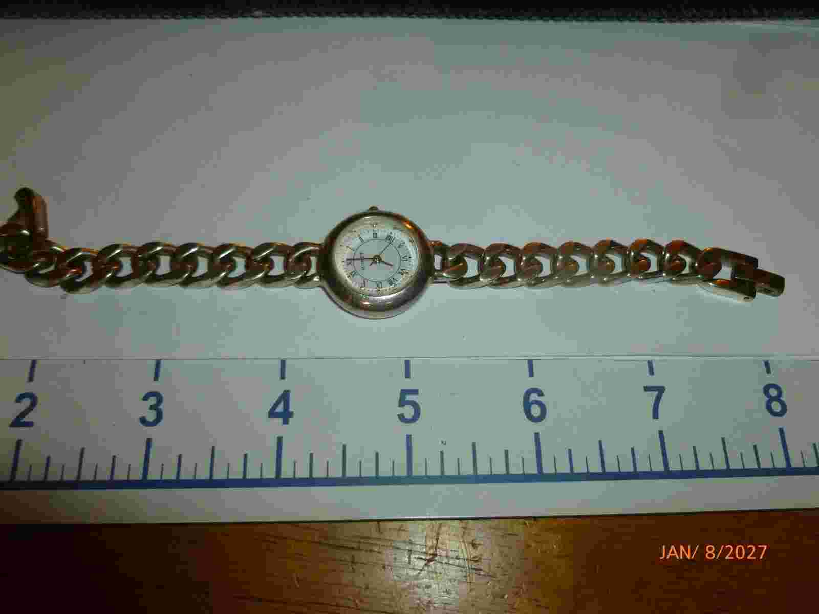 Monet Womens Silver Tone Quartz Watch