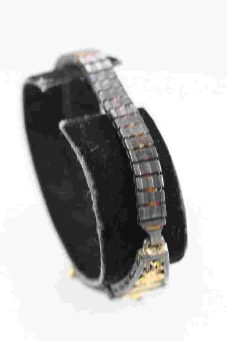 LA Express Watch Women Retro Stainless Silver Gold Stretch WR Pearl Quartz