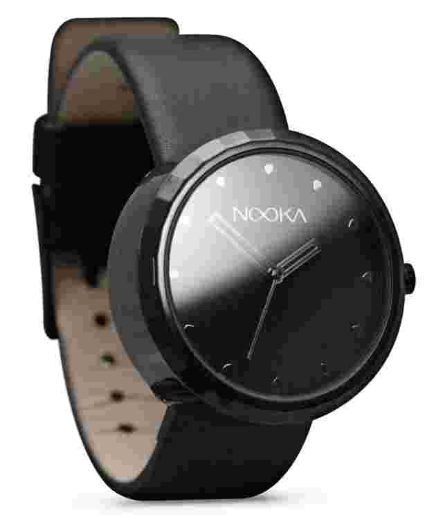 NOOKA Unisex Black Night 360 Degree Rotating Case Luxury Wrist Watch