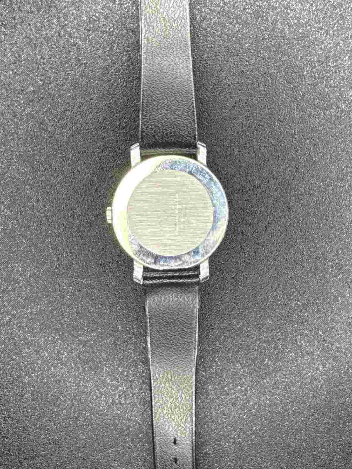 Vintage 1970s Swiss DIANTUS One Jewel Manual Date Blue Dial Men's Watch