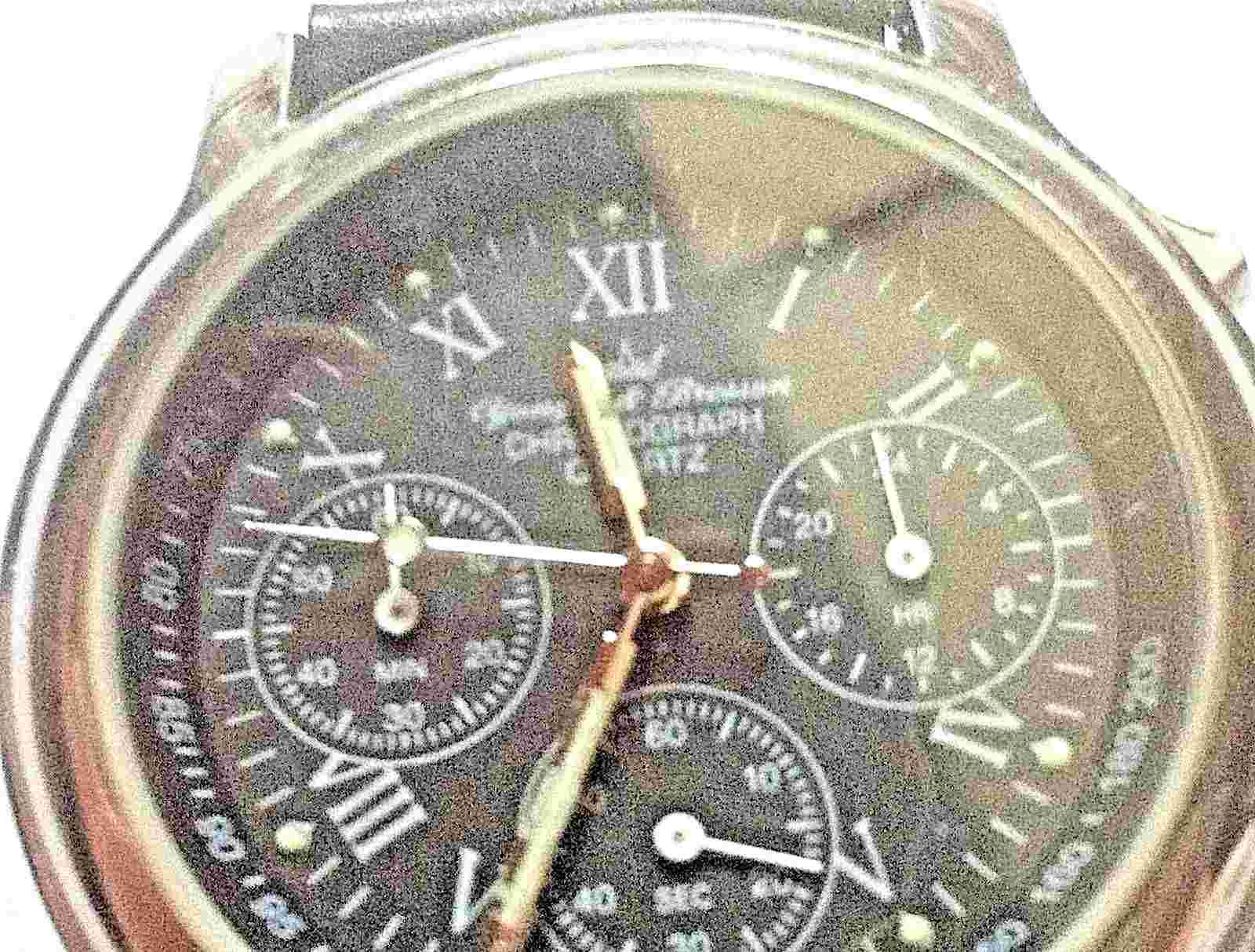 YONGER & BRESSON FRENCH VINTAGE CHRONOGRAPH TACHYMETER QUARTZ WRISTWATCH~PERFECT