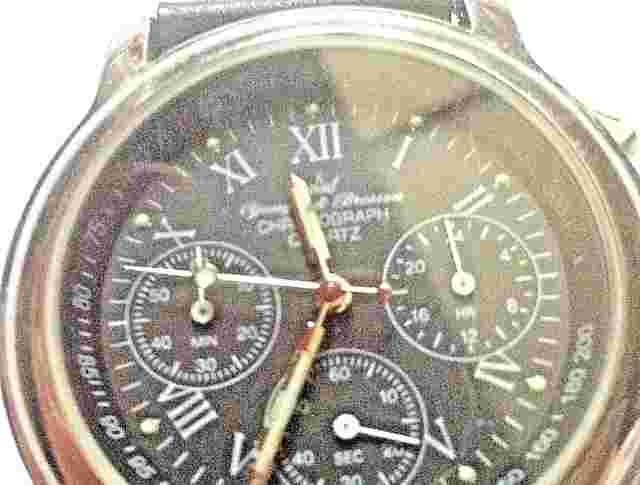 YONGER & BRESSON FRENCH VINTAGE CHRONOGRAPH TACHYMETER QUARTZ WRISTWATCH~PERFECT