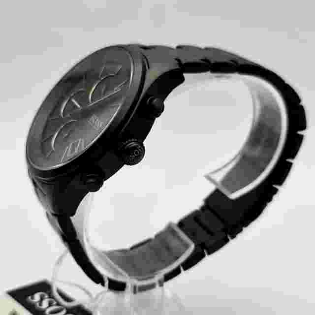 NEW BOSS GRAND PRIX HB1513676 STAINLESS STEEL BLACK MENS WRIST WATCH