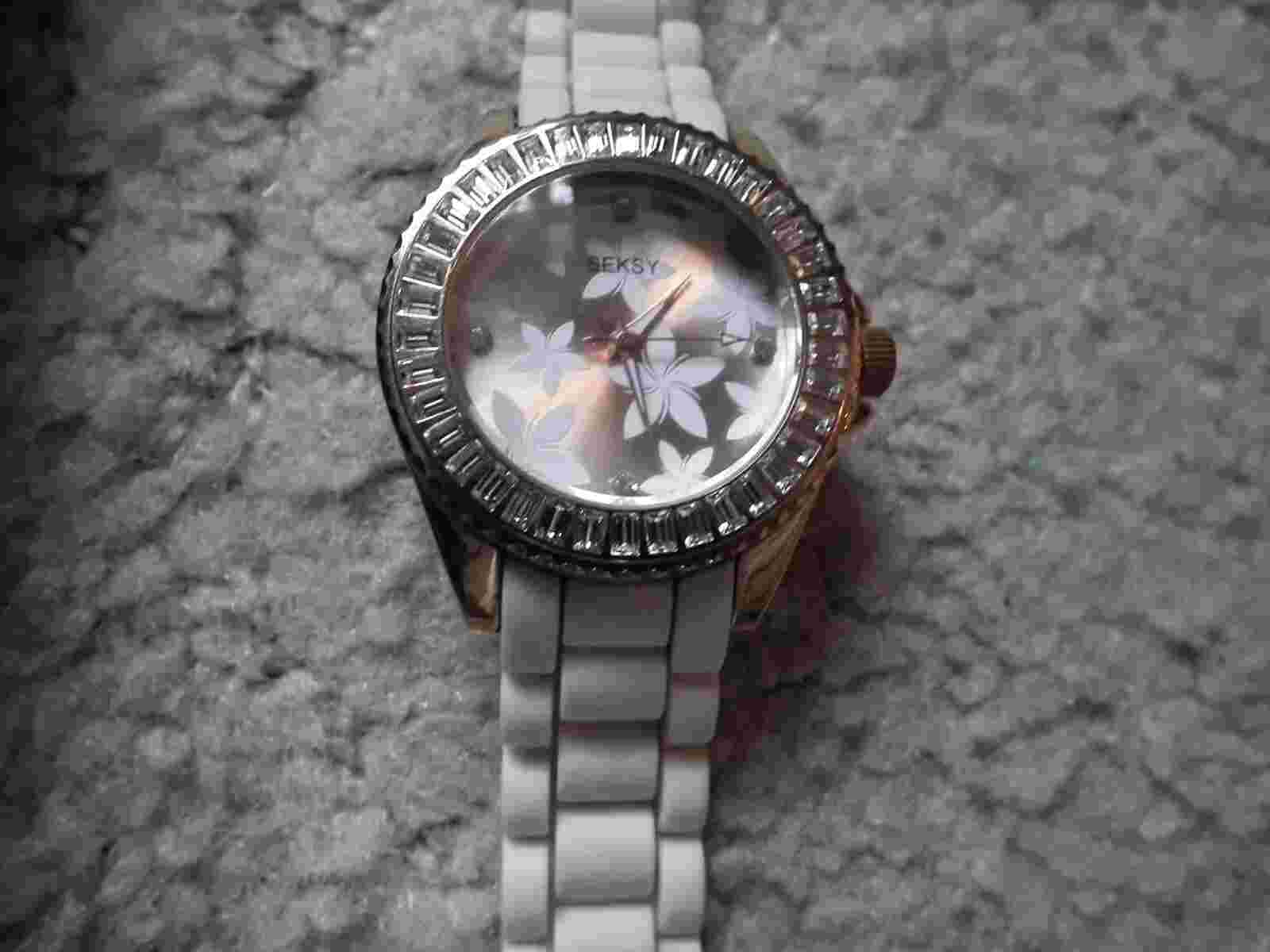 seksy ladies watch white strap