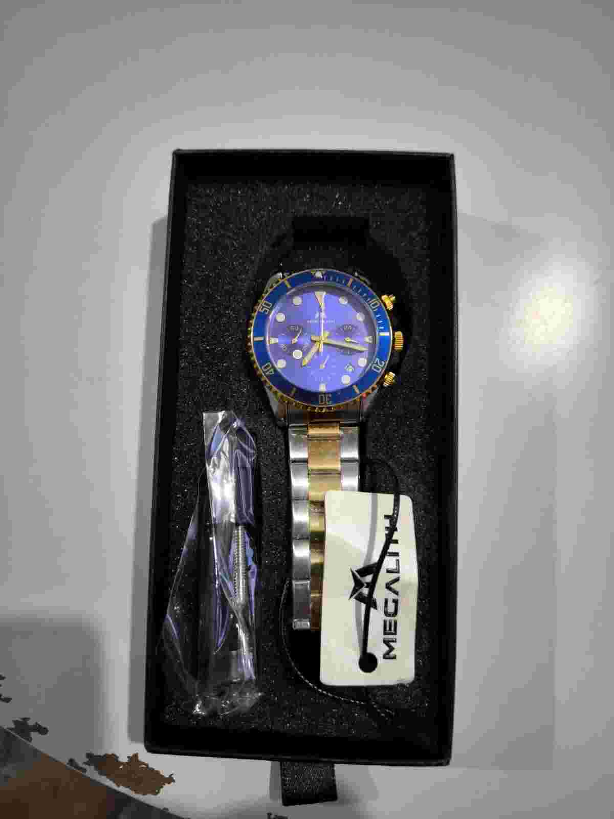 megalith mens watch chronograph Working