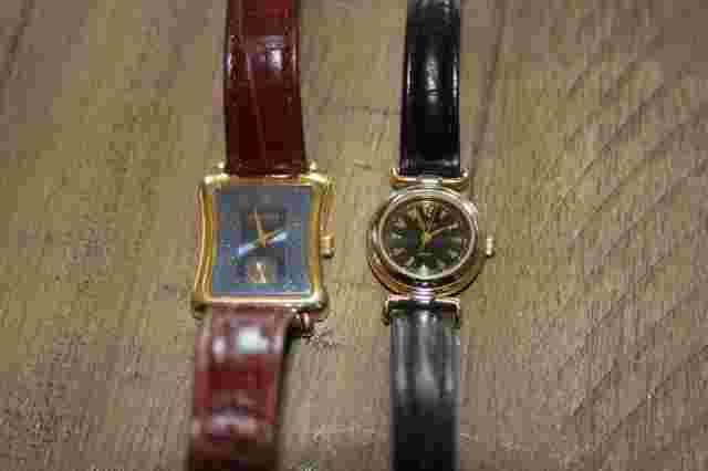 Perry Ellis America Watch lot 2 New Batteries Good condition