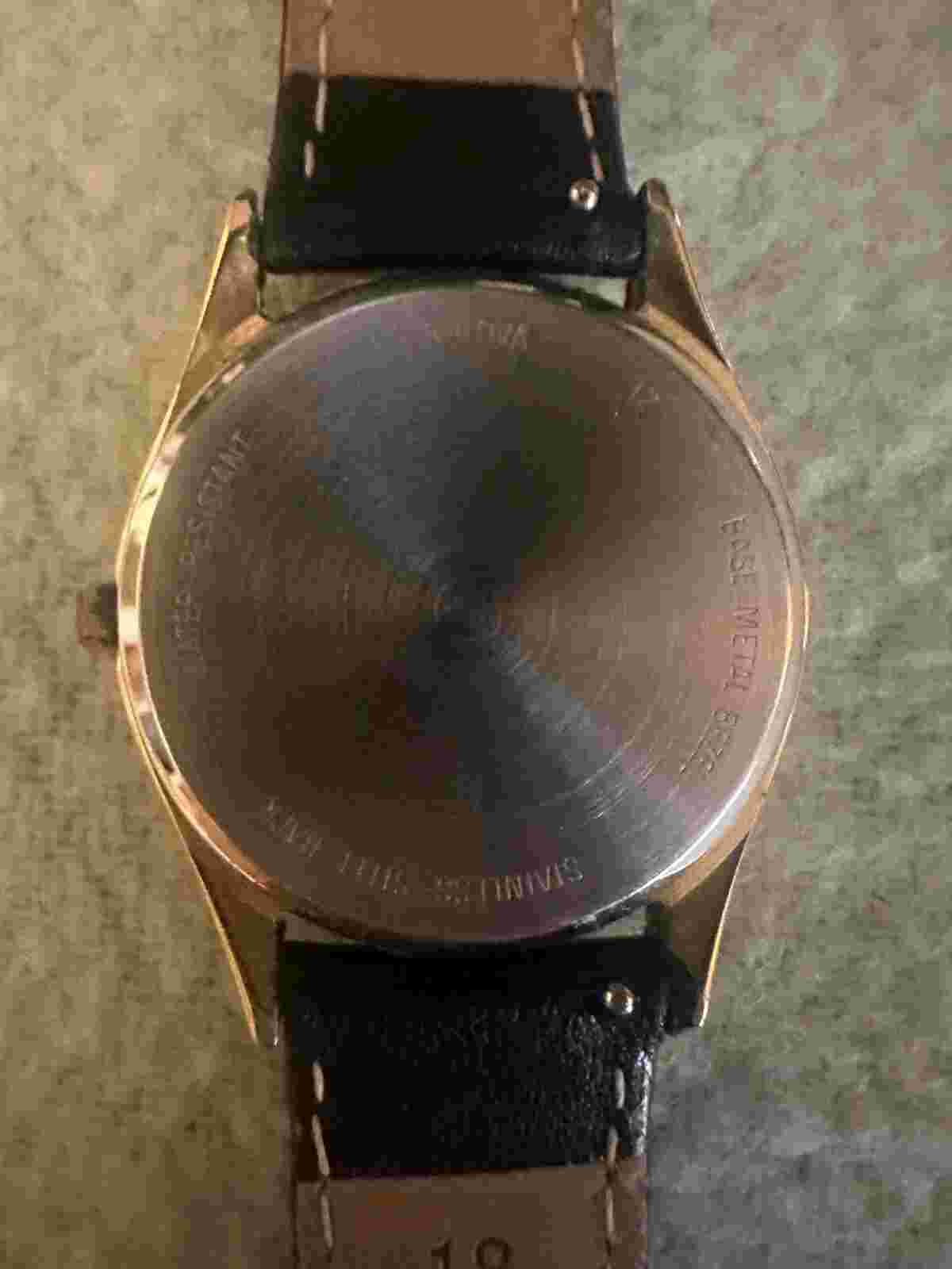 Vintage 1992 Bulova Caravelle Gold Men's Calendar Watch Leather Band Pre-owned