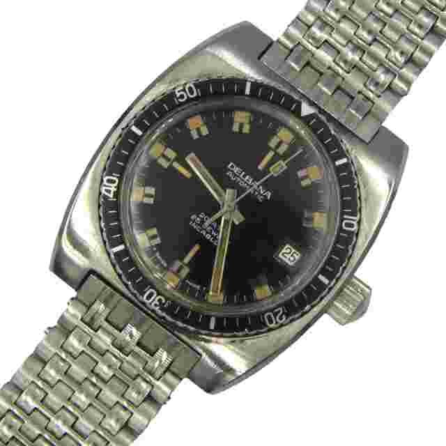 Vintage Delbana Diver's Watch with Original Bracelet Ref 56511 from 1960