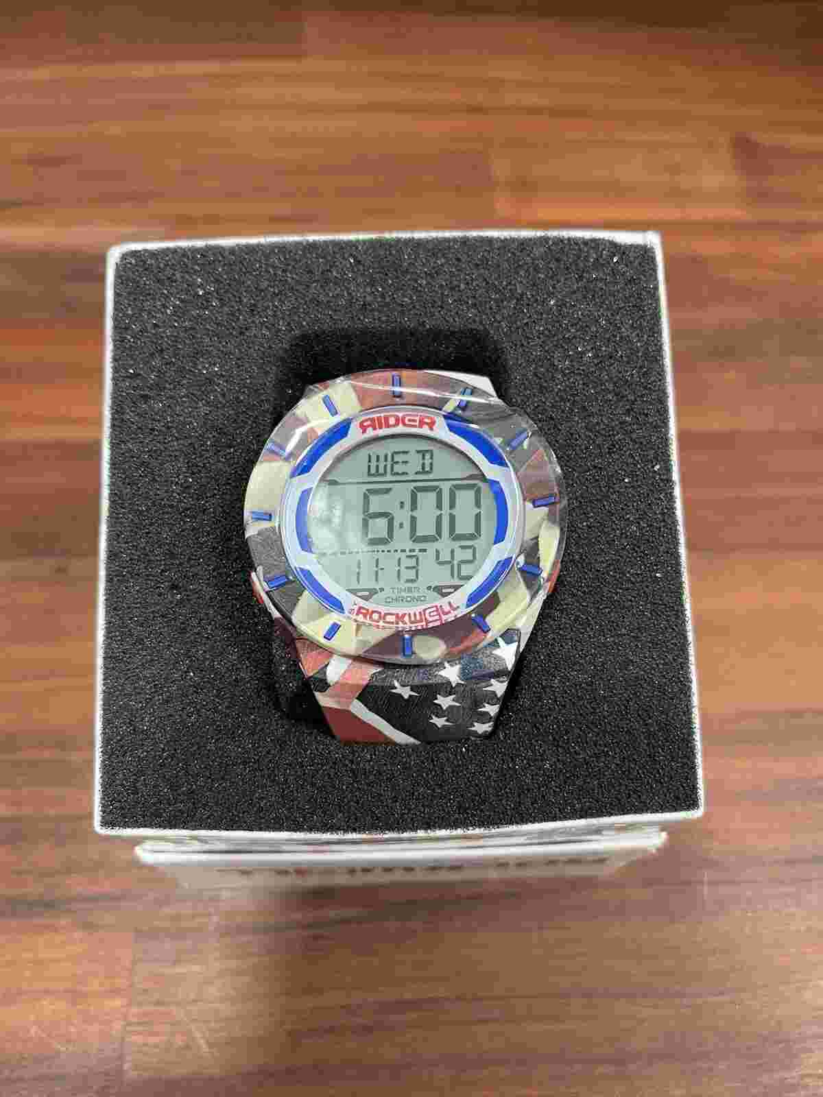 Rockwell Rider Freedom Coliseum Red/White/Blue Digital Watch NEW IN BOX 🇺🇸
