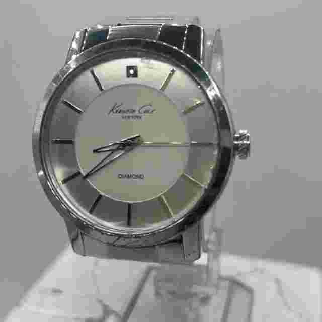 Men’s Silver Face Kenneth Cole New York Diamond Quartz Watch