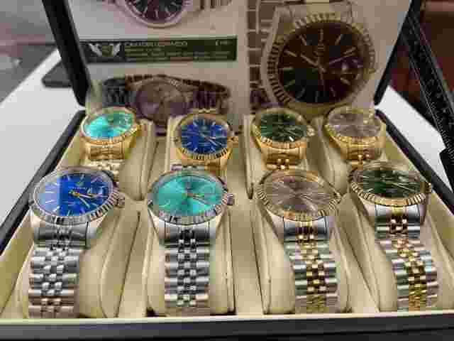 CAVADINI Convulut 8 Men's Watches Leonardo CV-330JN Date Band 5-Row Pearl XL