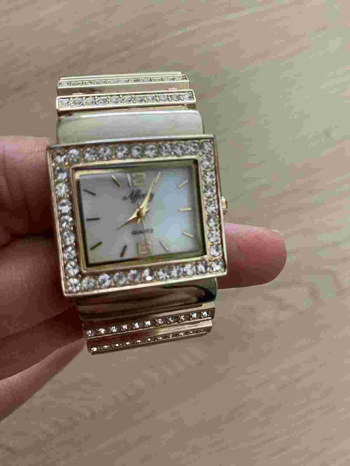 Affinity Women's Golden Quartz Bangle Watch  Needs A New BATTERY