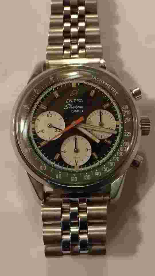 Vintage Enicar Sherpa Chronograph mens watch