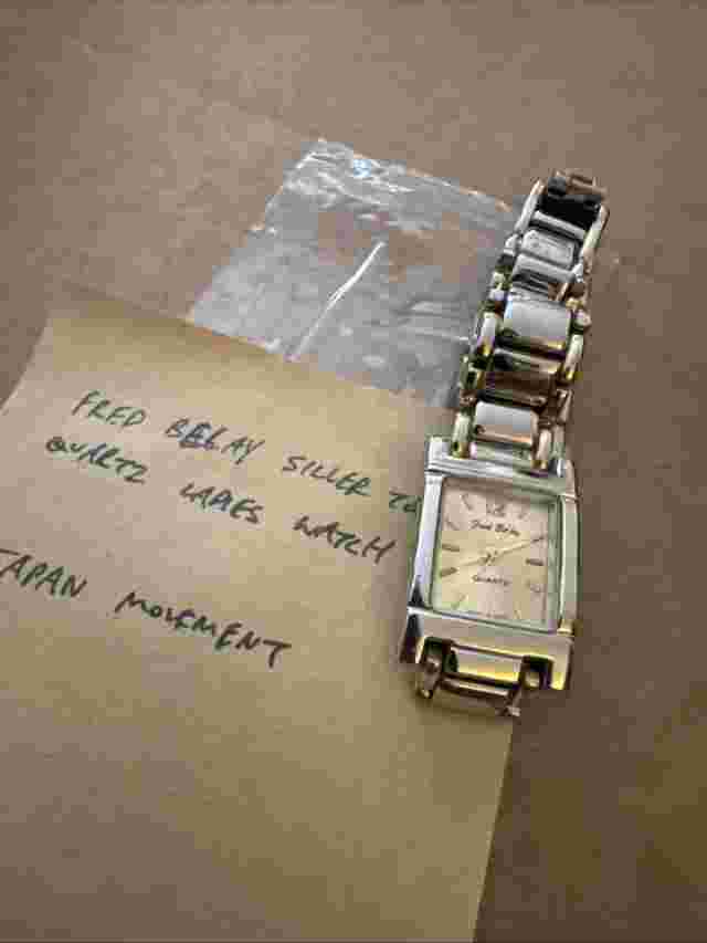 Fred Belay Women's Silver Tone Quartz Watch Black Dial