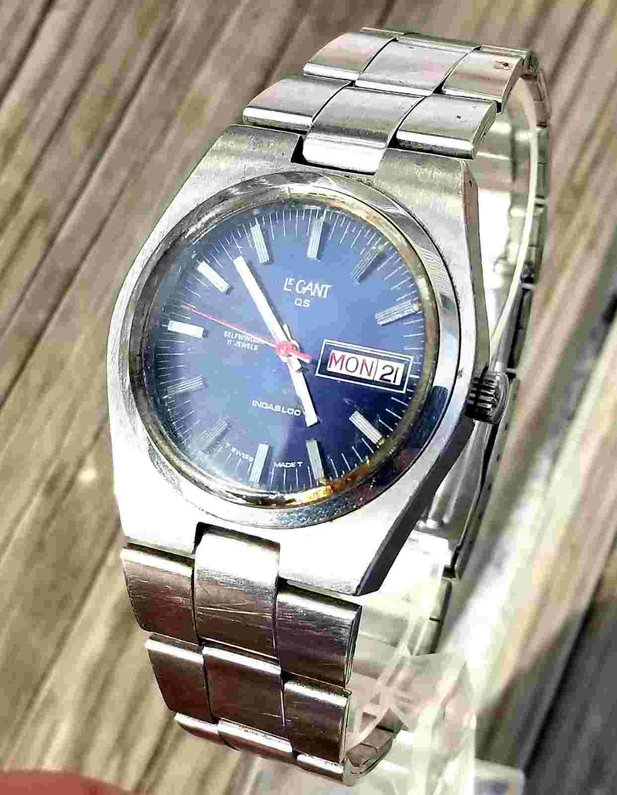 Ultra RARE,UNIQUE Men's SWISS 1983 Watch LEGANT Automatic 17 Jewels.
