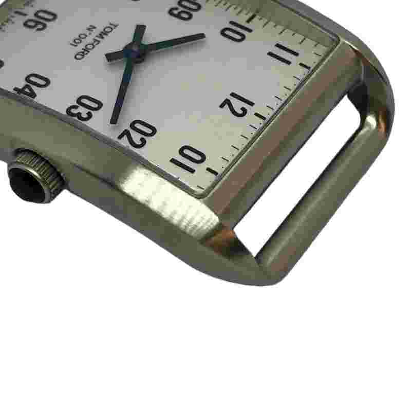 TOM FORD TF0120213936 N.001 WATCH MEN'S EXCELLENT WHITE SS WATER RESISTANCE USED