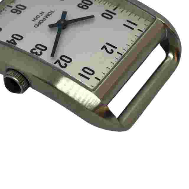 TOM FORD TF0120213936 N.001 WATCH MEN'S EXCELLENT WHITE SS WATER RESISTANCE USED