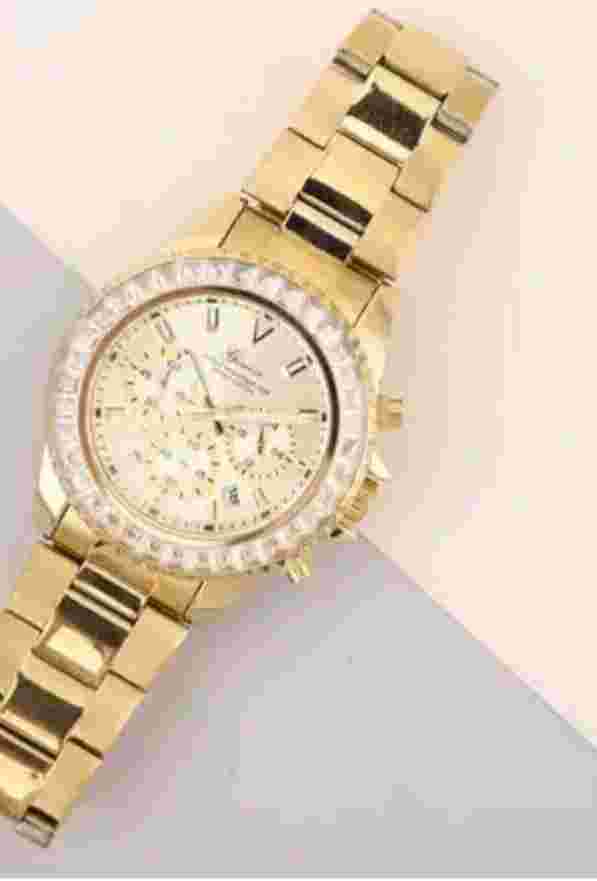 LUSTRO STELLA GENOA WATCH, FINEST CZ's (lab created diamonds)