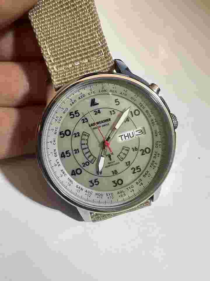 LAD WEATHER MILITARY Radio Controlled Solar Drive MEN Watch perpetual calender