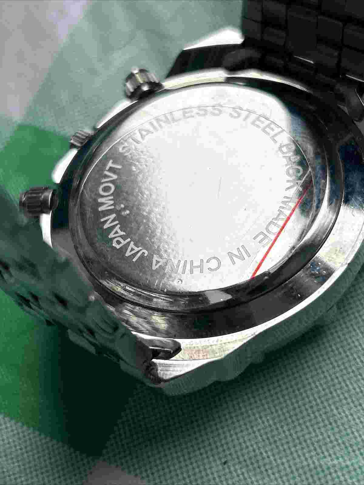 Cote D' Azur Men’s Faux Chronograph Watch Silver Tone