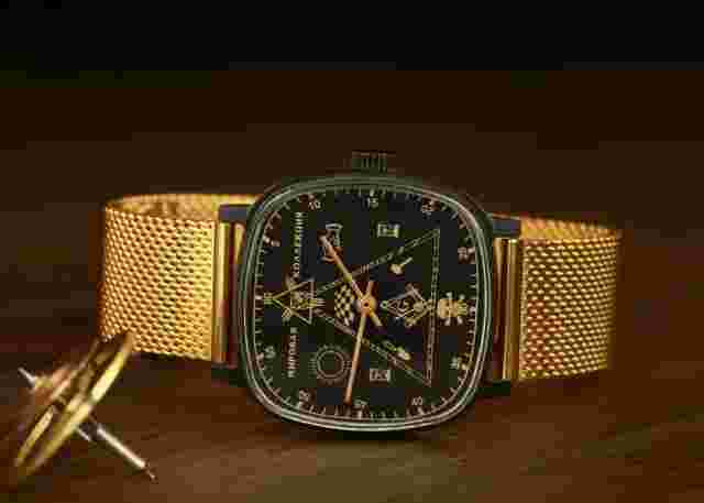 Soviet Watch POBEDA MASONIC Freemasons Luxury Vintage USSR World Old Collection