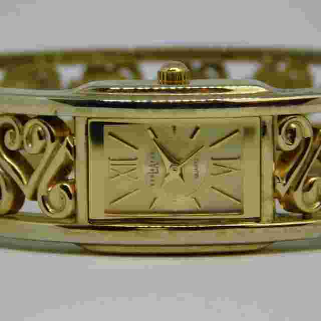 L.A. EXPRESS LAX1389-W01 Gold Tone Quartz Women's Watch Sz. 6 1/4" New Battery