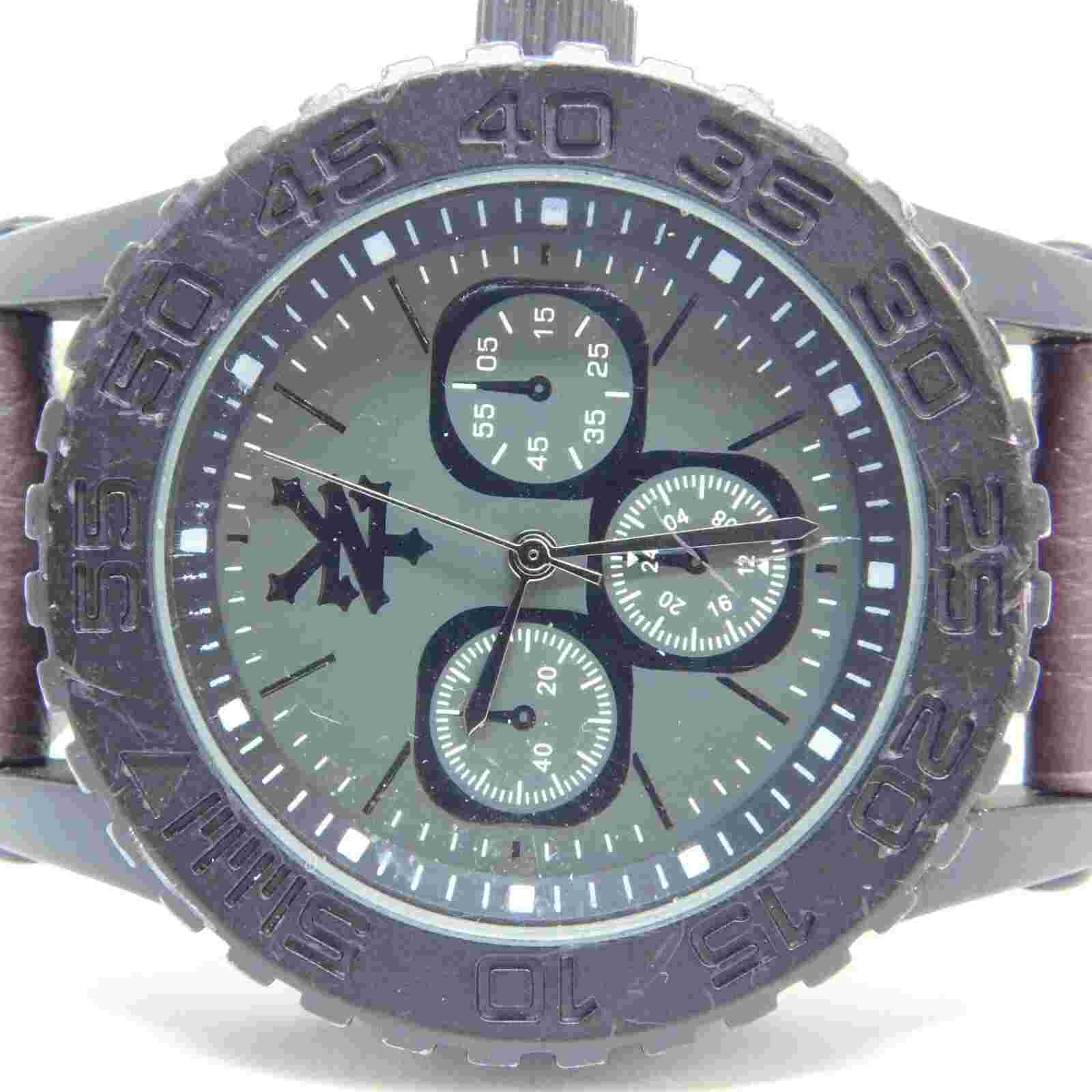 Zoo York 54276 Black Tone Case Quartz Analog Men's Watch New Battery
