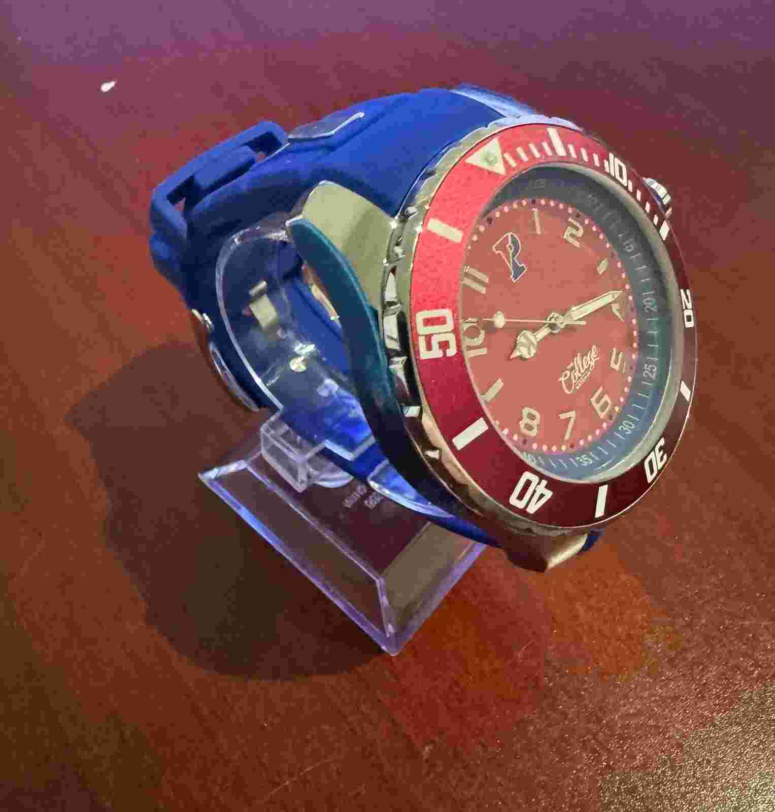 KYBOE!"THE COLLEGE WATCH EDITION" 48MM,BLUE/RED 10 ATM WR, UNISEX ADULT