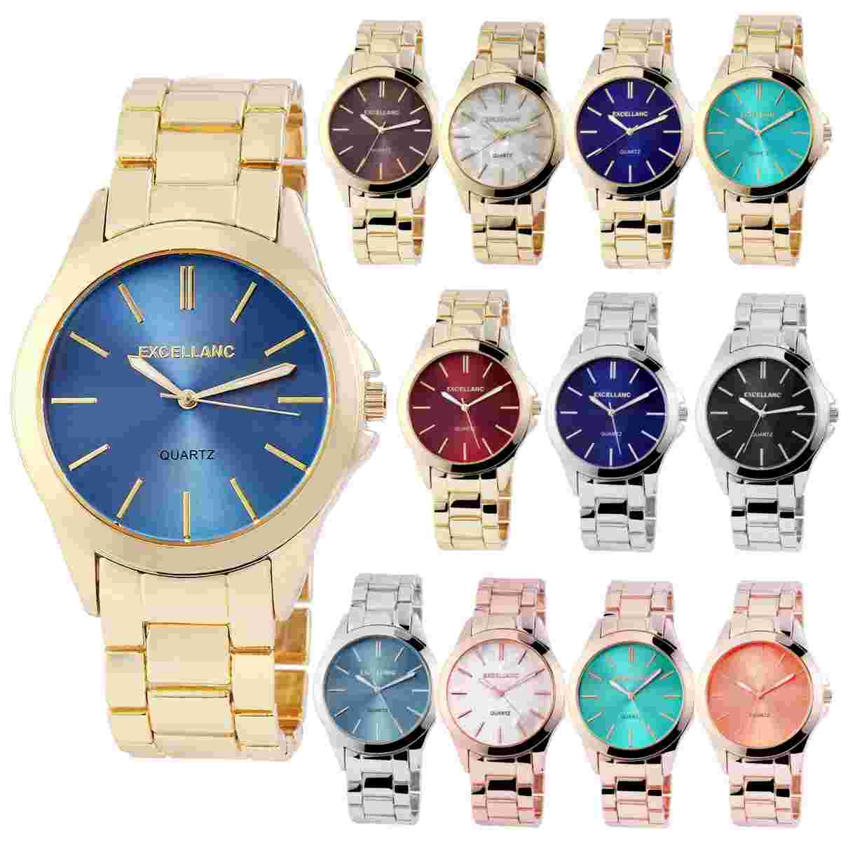 Excellanc Women's Quartz Watch Series 1800014 Steel Bracelet with Folding Clasp