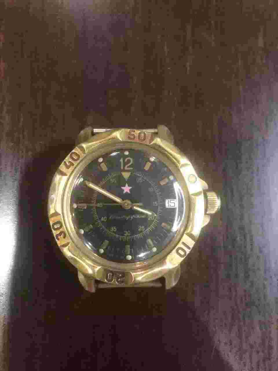 Military mechanical watch East Commander  USSR Red Star Black dial