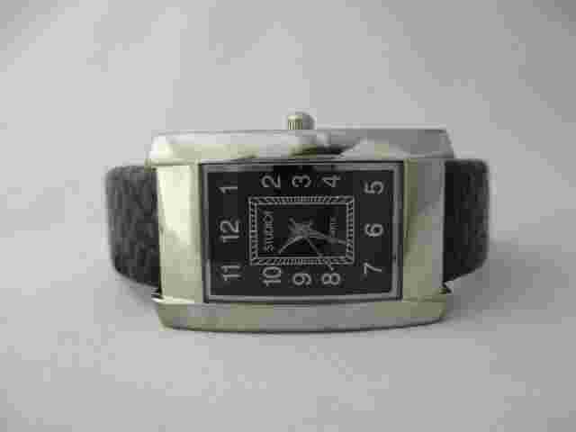 Studio Time Women's Black Cuff Band Fashion Watch