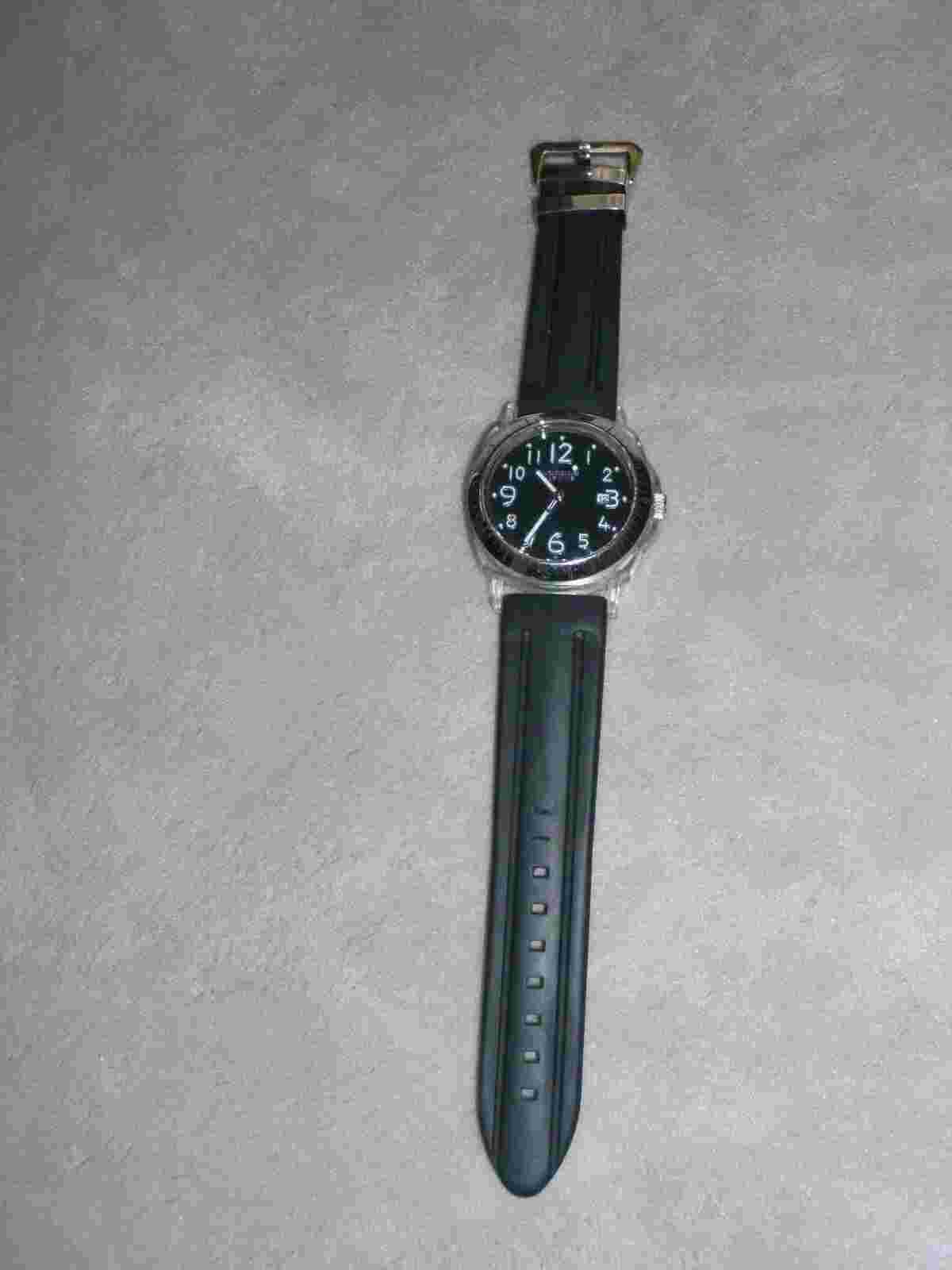 K&Bross Ice Time Black Wristwatch