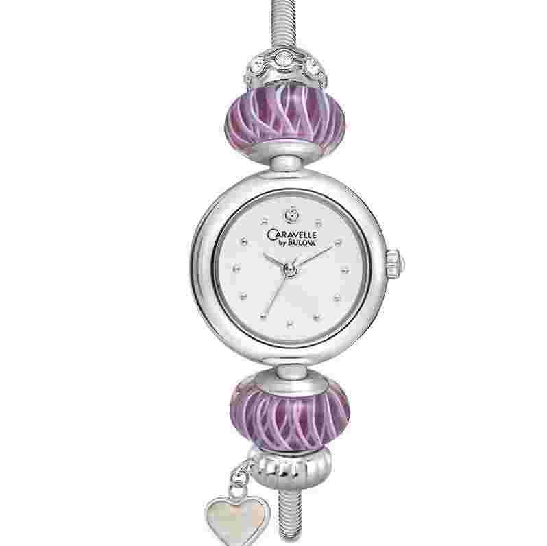 CARAVELLE BY BULOVA LADIES Wristwatch Analog 43L140 Charms Needs New Battery