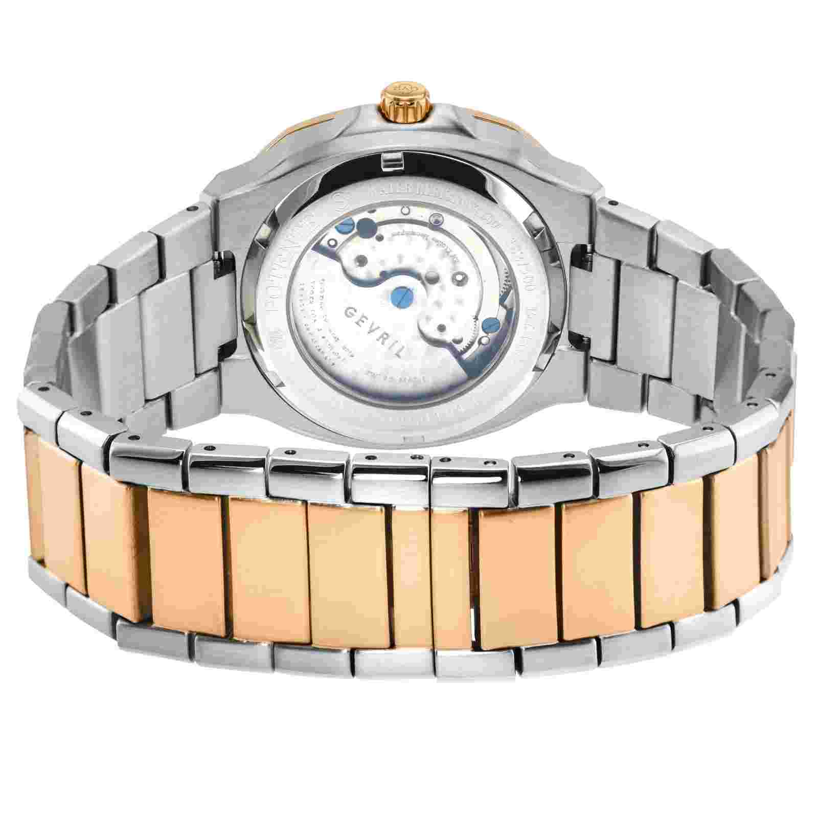 GV2 by Gevril Men's 18303B Potente Swiss Automatic ETA 2895 Two-Tone IPRG Watch