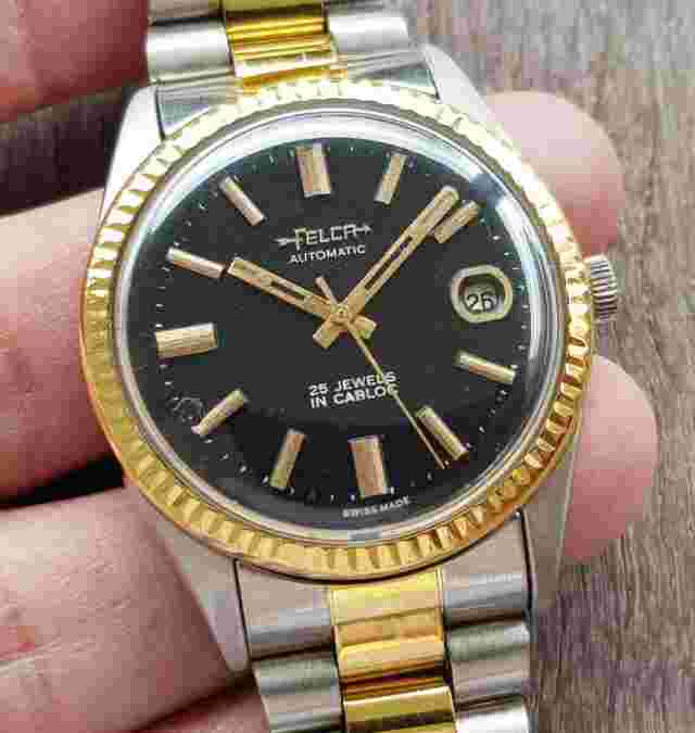 Rare Vintage Felca Automatic Gents 2 Tone Gents.