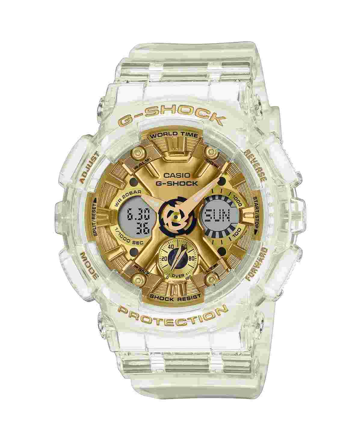 G-Shock GMAS120 Skeleton Gold Clear Watch -
