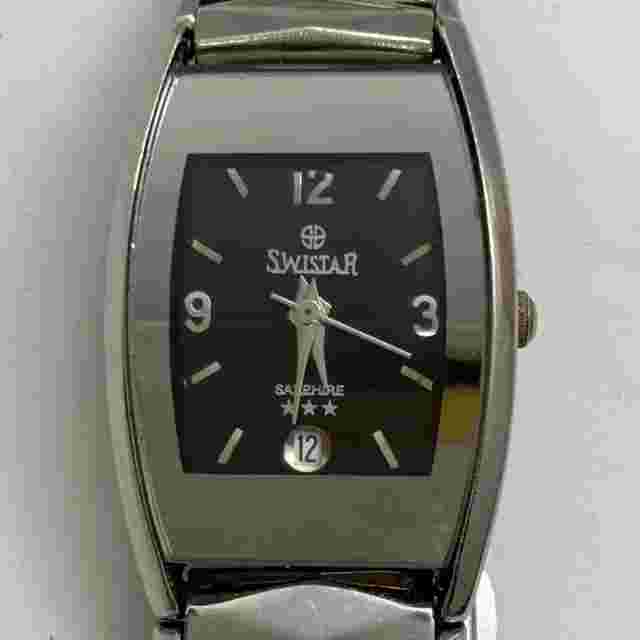 Swistar Women watch 23K Gold electroplated date Swiss  6.5” running