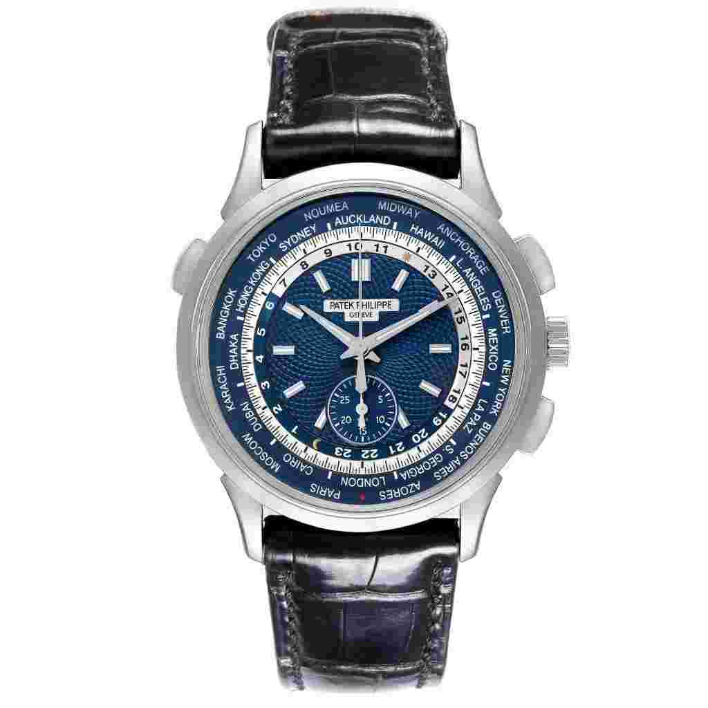 Patek Philippe World Time Complications White Gold Mens Watch 5930 Box Papers