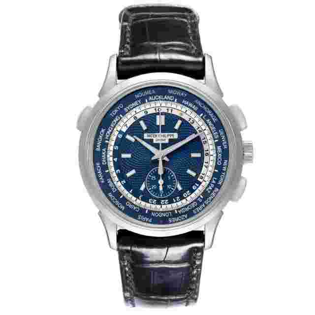 Patek Philippe World Time Complications White Gold Mens Watch 5930 Box Papers